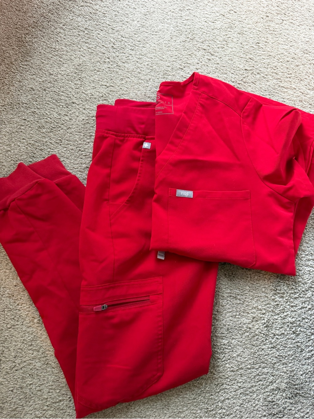Red FIGS scrub set